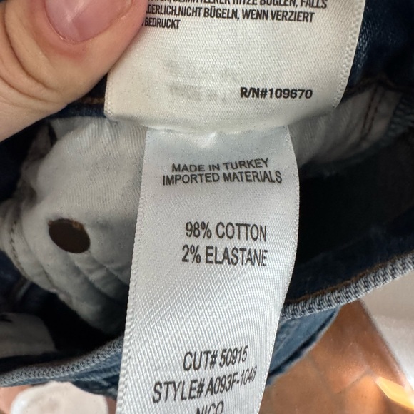 AGOLDE Nico High Rise Straight Jeans Raw Hem Size 24 Premium Denim Chic Coquette - Picture 5 of 7